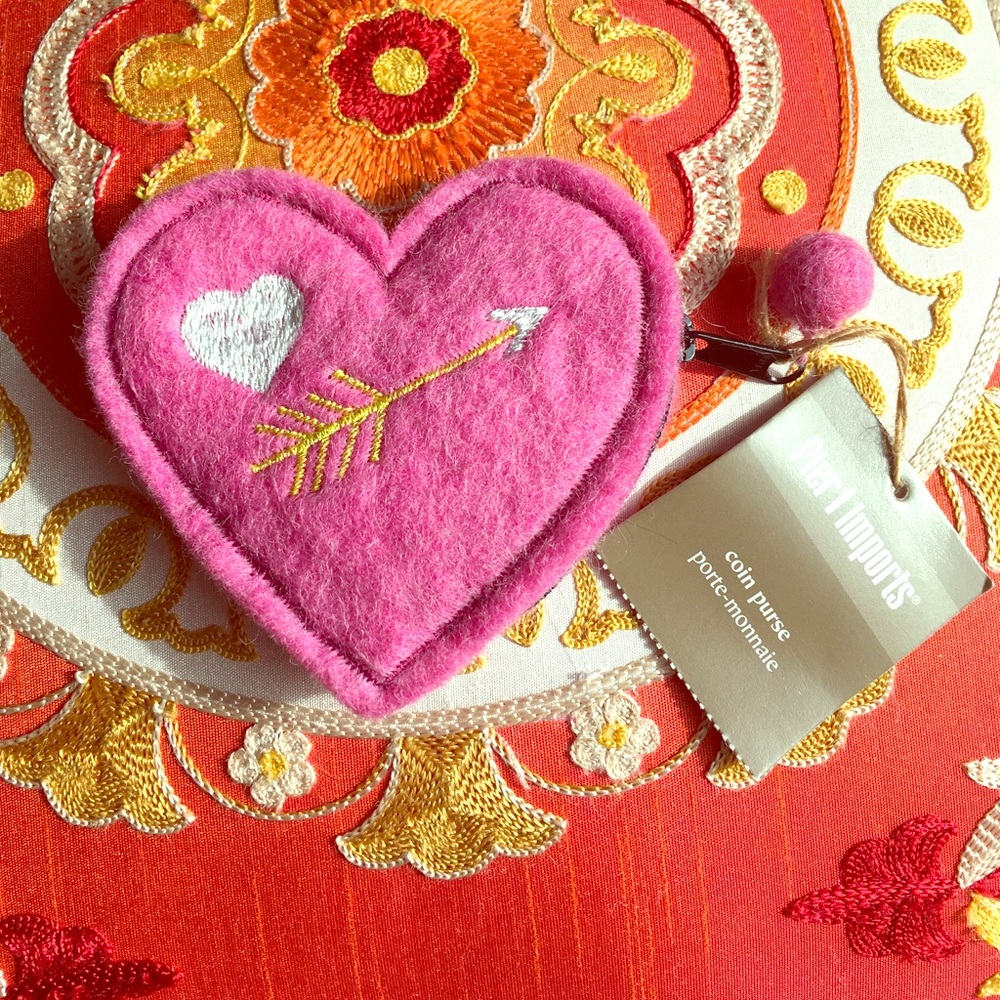 Valentine heart coin purse